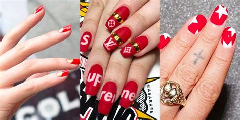 19 easy red nail designs cute nail art ideas for a red