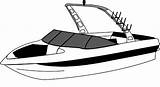 Boat Ski Clipart Boats Tower Coloring Pages Covers Jet Colouring Mounted Tournament Facing Rear Line Skiing Style Forward Fit Kids sketch template