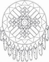 Mandala Mandalas Indianen Americanos Indios sketch template