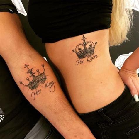 Cool Her King His Queen Tattoo On Side Of Body Best