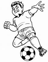 Coloring Soccer Pages Printable Kids Player Print Ball Clipart Kick Colouring Foot Football Sports Clip Ready Play Gif Serious Library sketch template