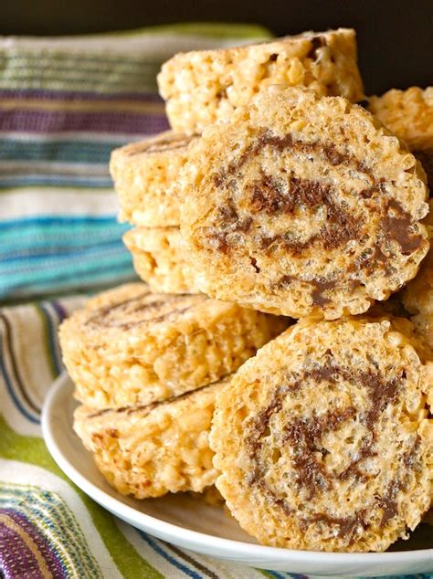 Rice Krispies Peanut Butter S Mores Pinwheels Recipe