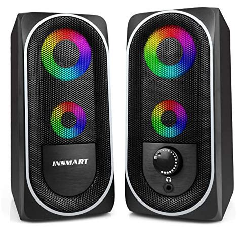 computer speakers rgb gaming speaker  usb powered stereo volume controlarcheer dual channel