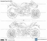 Kawasaki Ninja H2 Preview Templates Vector Template sketch template