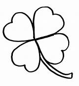 Clover Leaf Coloring Getcolorings Four sketch template