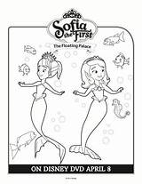 Sofia Coloring First Printable Pages Floating Disney Palace Princess Mermaids Mermaid Colouring Party Princesa Sophia Kids Sheets Onesavvymom Barbie Color sketch template