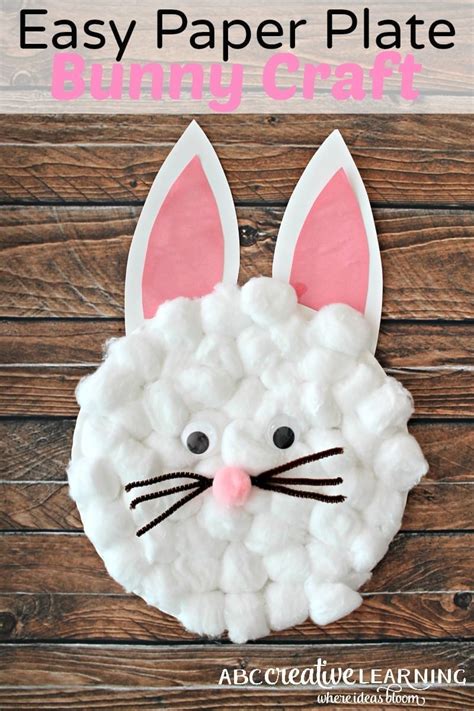 easy paper plate bunny craft  kids simply today life