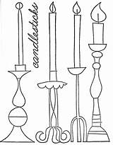 Candle Drawing Holder Candlesticks Lois Ehlert Burning Getdrawings Qisforquilter Objects Simple Color sketch template