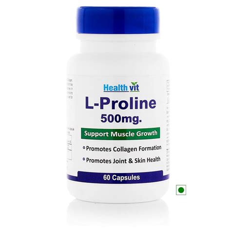 Buy Healthvit L Proline 500mg 60 Capsules Online