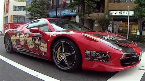 japanese anime car the red ferrari itasha フェラーリ痛車 youtube