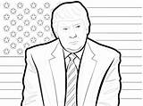 Trump Donald Coloring Pages Flag Printable American President Book Color Print Kids Sketch Presidential 45th Election Adult Republican sketch template