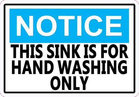 inxin notice hand washing  sticker vinyl sink decal sign stickers