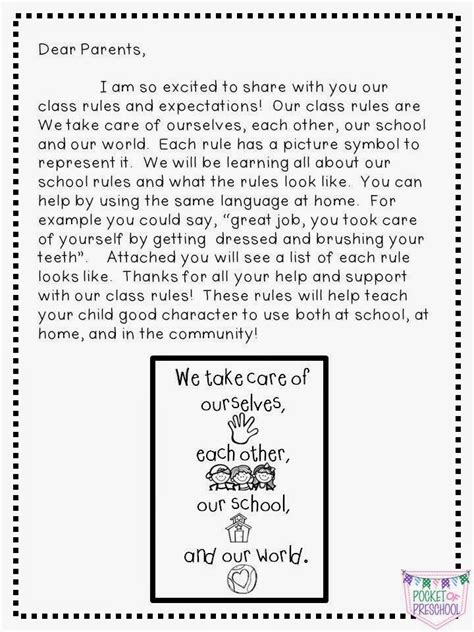 Pocket Of Preschool Classroom Rules And Expectations In