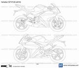 Yamaha R125 Yzf Template Preview Templates Vector sketch template