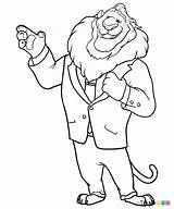 Zootopia Mayor Lionheart Draw Webmaster обновлено автором May sketch template