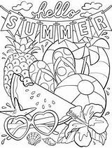 Summer Coloring End Pages Sheets Year Kids Fixes Fatigue Fresh Five sketch template