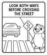 Coloring Road Safety Signs Crossing Traffic Street Pages Kids Sign Color Cross Encouraging Responsibly Move Choose Board Coloringpagesfortoddlers sketch template