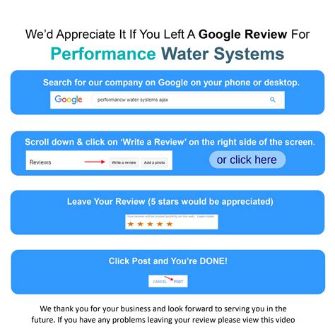 leave   review performance water systems