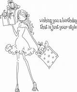 Stamps Digital Girl Pages Coloring Bella Stamping Stamp Rubber Posh Digi Cards Uptown Birthday Clear Para Colouring Present Choose Board sketch template
