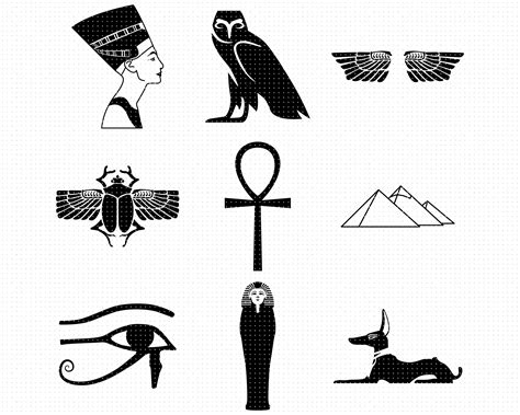 egyptian symbols svg egypt png dxf clipart eps vector  crafteroks