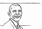 Obama Barack Coloring President Drawing Pages Printable Large Getdrawings Edupics sketch template