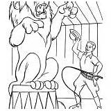 Coloring Circus Lion Show sketch template