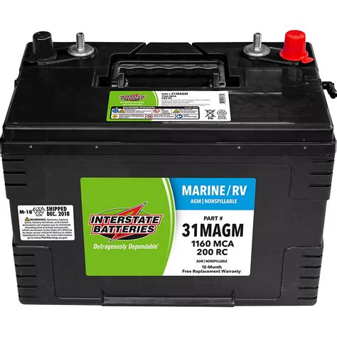 interstate batteries group  marine cranking amp agm battery academy