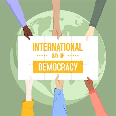 international day  democracy poster  vector art  vecteezy