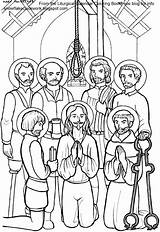 Coloring English Martyrs sketch template
