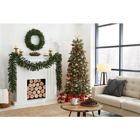 home decorators collection  ft elegant grand fir slim led pre lit artificial christmas tree