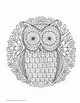 Colouring Adult Printables Nature Printable Mandalas Mandala Coloring Five Pages Owl Adults Easy Print Book Color Books Coloriage Fun Designs sketch template
