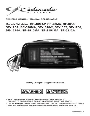 se  battery charger manual