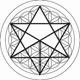 Merkaba Pentagram Symbols Life Flower Geometry Sacred Magic Symbol Ratio Golden Hexagram Hexagon Magical Pole Star Six Saturn North Tarot sketch template