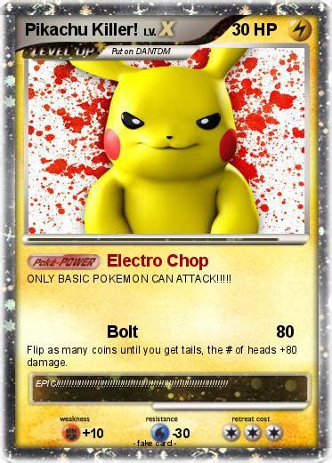 pokemon pikachu killer   electro chop  pokemon card