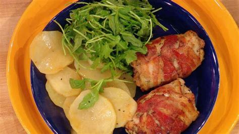 Pancetta Wrapped Chicken Thighs With Potatoes Rachael Ray Show