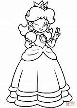 Coloring Mario Daisy Princess Pages Drawing Printable Games sketch template