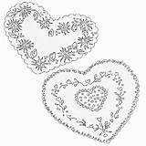 Lace Pages Coloring Getcolorings Heart sketch template