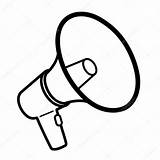 Megaphone Outline Bullhorn Stock Illustration Depositphotos sketch template