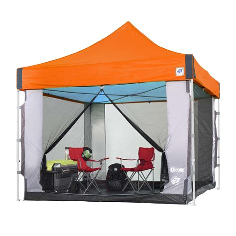 orange  white tent   chairs