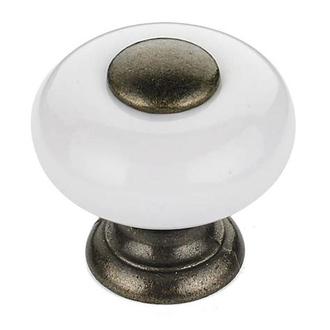 Richelieu 1 In 25 Mm White Eclectic Cabinet Knob In The Cabinet Knobs