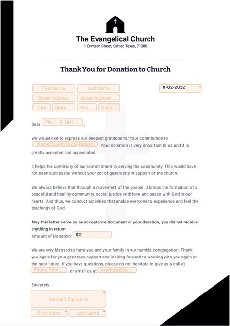 letter  donation  church sign templates jotform