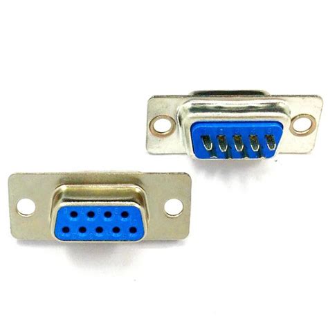 db female port serial port female straight leg rs db  connector wire type double  pin