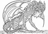 Drachen Drache sketch template