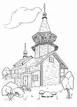 Coloring Peter Chapel Paul St Basils Cathedral Colorkid sketch template