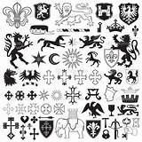 Symbols Heraldic Crosses Crest Araldici Simboli Symbole Meanings Traverse Heraldische No17 123rf sketch template
