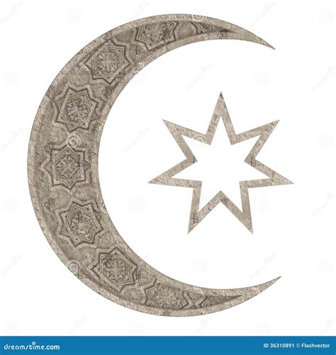 islamic symbol black white vector illustration cartoondealercom