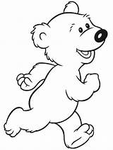 Coloring Bear Pages Cartoons Easily Print sketch template