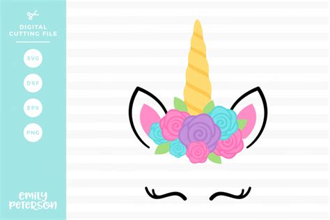 unicorn face svg dxf eps png unicorn face material design background