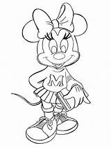 Mouse Minnie Coloring Pages Disney Printable sketch template