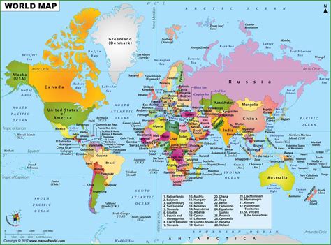 large print  printable world map  countries labeled  map